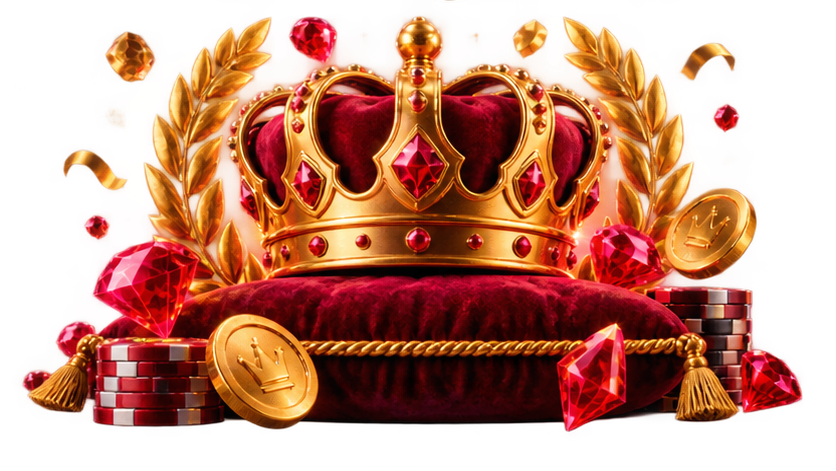 Golden crown representing Ruby Slots Casino tournament winners